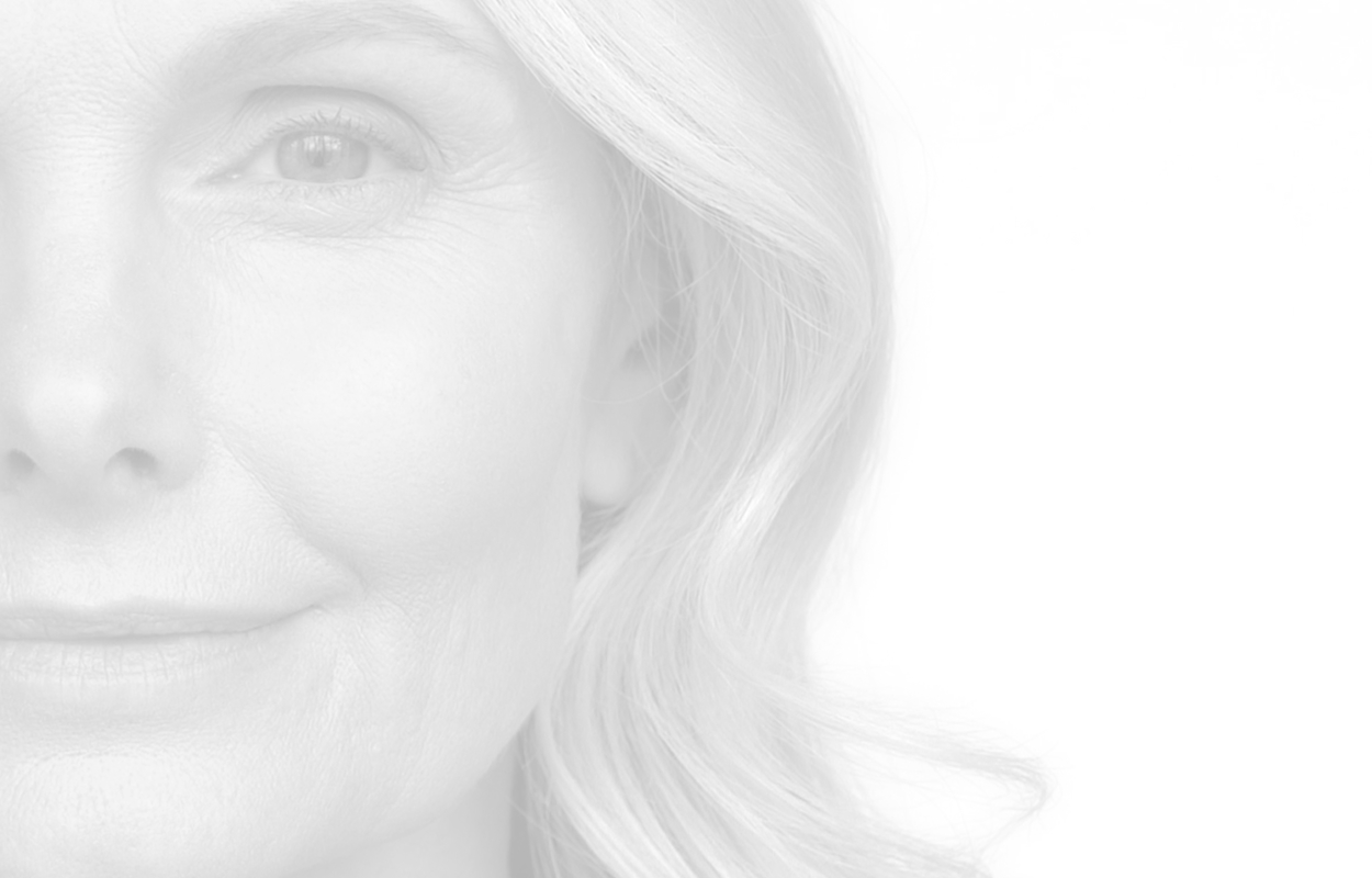 Faded back black and white portrait of a woman