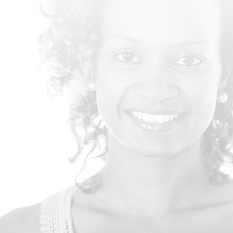 A faded back portrait of a woman